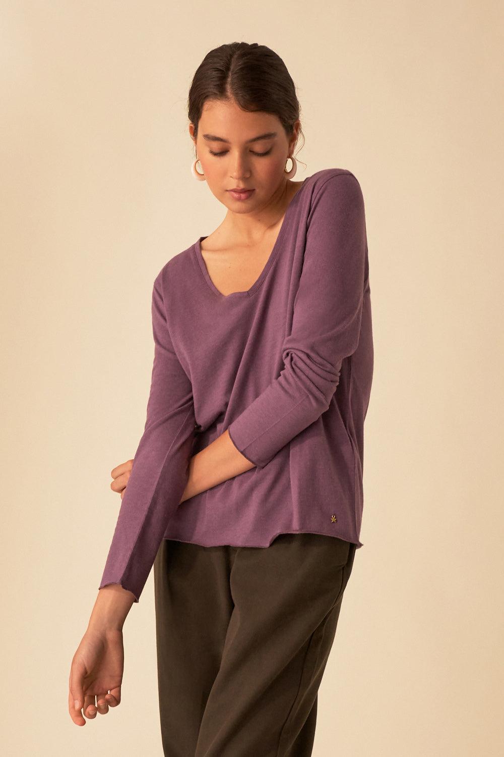 CAMISA GOLA V VIOLETTE CAMISA GOLA V VIOLETTE
